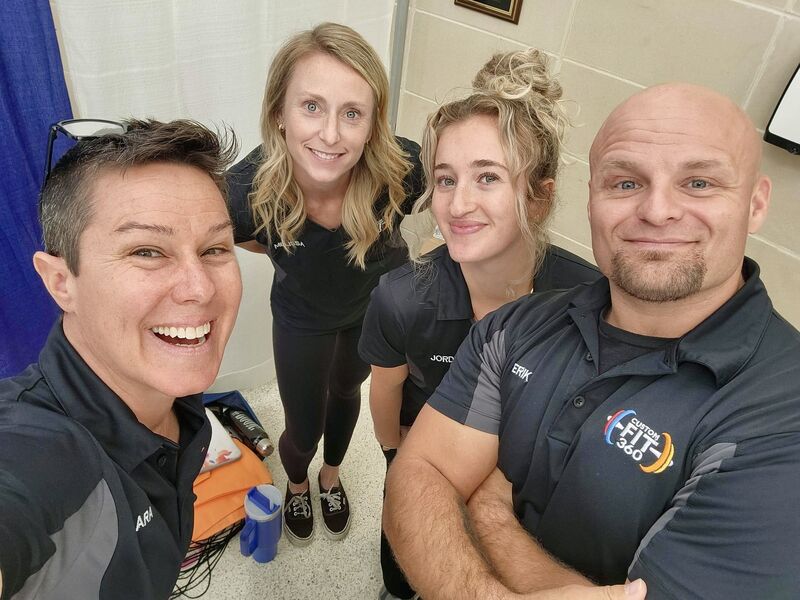 Erik Schreiber, M.S. with members of the CustomFit360 team